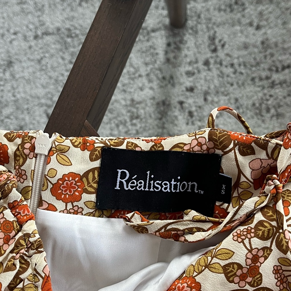 Realisation Par The Devon in 70's Floral Boho Silk Mini Dress Sz XS - Picture 16 of 17